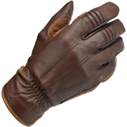 PartzBiz HD DS33012695C - Biltwell Heavy Duty ถุงมือหนังสีน้ำตาล (XS-2XL) หนังวัว หนังกลับ บุนวมภายใน ทนต่อการขัดถู การแยกแรงกระแทก กลางแจ้ง ด้ามจับเย็บ ปรับสภาพอากาศ อุปกรณ์ป้องกันมือ 3301-2698 3301-2699
