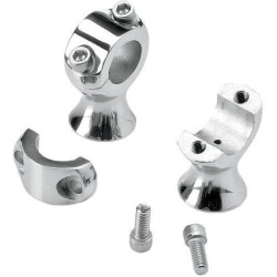 PartzBiz HD DS06020567 - Biltwell Polished 1 ¬æ" Slim Line Handlebar Risers Harley 1" Bars Heavy Duty | SR-125-SS-PS