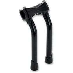PartzBiz HD DS06020897 - Biltwell Satin Black 10" Murdock Pullback Handlebar Risers for Harley & Custom | MP-010-HD-BK