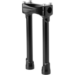 PartzBiz HD DS06020664 - Biltwell Satin Black 10" Tall Murdock Risers for Harley Models 1" Clamping Area | MR-010-HD-BK
