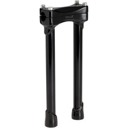 PartzBiz HD DS06020763 - Biltwell Satin Black 12 ” Tall Murdock Risers สำหรับรุ่น Harley 1 ” Clamping Area | MR-012-HD-BK