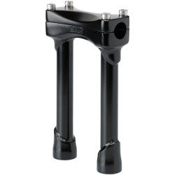 PartzBiz HD DS06020662 - Biltwell Satin Black 8 ” Tall Murdock Risers สำหรับ Harley Models 1 ” Clamping Area | MR-008-HD-BK
