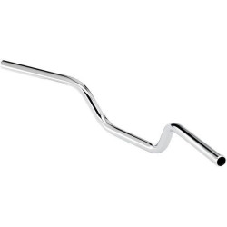 PartzBiz HD DS06015124 - Bitlwell 6009-1056 1 ” Tracker High Smooth Slotted Chrome Handlebar Harley Metric Custom 0601-5124 06015124 davidson sx650 shadow virago vulcan intruder bobber chopper มอเตอร์ไซค์