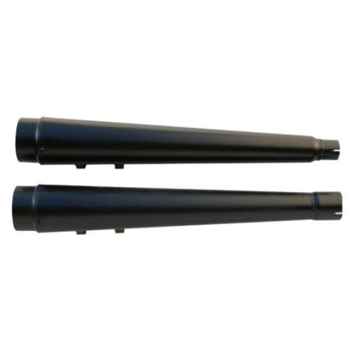 PartzBiz HD: 4422011-Black 2-1/4‚Äù Radium Slip-On Mufflers Billet End Caps Harley M8 Touring 17-Up