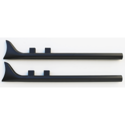PartzBiz HD MW64-377 - Black 33" Fishtail Slip-On Mufflers Straight Pipe 64-376 Harley Touring 95-16 PartzBiz HD MW64-377 - Black 33" Fishtail Slip-On Mufflers Straight Pipe 64-376 Harley Touring 95-16
