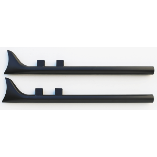 PartzBiz HD: 4421971-สีดำ 33” Fishtail Slip-On Mufflers ท่อตรง 64-376 Harley Touring 95-16