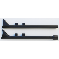 PartzBiz HD MW64-379 - Black 33" Fishtail Slip-On Mufflers Straight Pipe 64-379 Harley Touring 17-Up PartzBiz HD MW64-379 - Black 33" Fishtail Slip-On Mufflers Straight Pipe 64-379 Harley Touring 17-Up