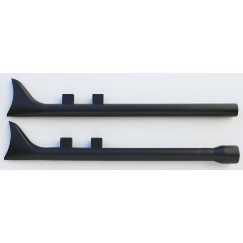 PartzBiz HD: 4421972-Black 33" Fishtail Slip-On Mufflers Straight Pipe 64-379 Harley Touring 17-Up