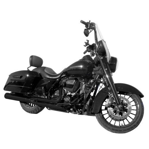 PartzBiz HD: 4421974-Black 4.5" Power House¬†Performance 2into1 Exhaust System Harley Touring 85-16