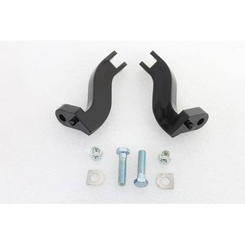 PartzBiz HD: 4421982-Black Adjustable Footpeg Mount Bracket Set Passenger Harley Touring 93-Up 50500578