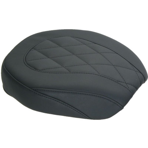 PartzBiz HD: 4421953-Mustang Seats Black Smooth Wide Tripper Passenger Pillion Seat Harley Dyna 06-17 | 76705