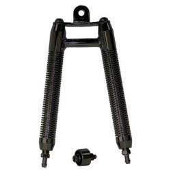 PartzBiz HD MU89001 - Black Finned Billet Vertical Oil Cooler Harley Davison Big Twin Frames 89001
