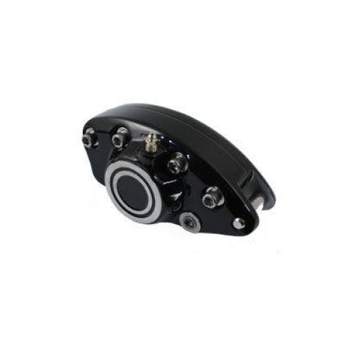 PartzBiz HD: 4421964-Black Front 1 Piston Banana Caliper w/ Bullseye OE Repl 44105-72A Harley 73-94 PartzBiz HD: 4421964-Black Front 1 Piston Banana Caliper w/ Bullseye OE Repl 44105-72A Harley 73-94