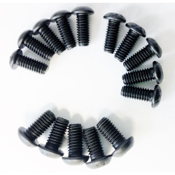 PartzBiz HD EP-BLK-ROTOR-FT X2 & EP-BLK-ROTOR-RR X1 - Black Harley Rear x5 Front x10 Brake Rotor Bolts Softail Dyna Touring HD
