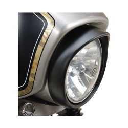 PartzBiz HD 660755 - Black Smooth 7" Headlight Trim Ring Visor Bezel 80-13 Harley FLH Touring 660755
