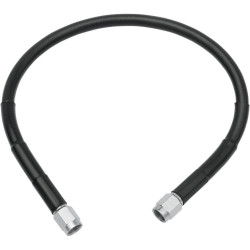 PartzBiz HD DS17412734 - Drag Universal Black Vinyl 60" Stainless Steel Brake Line w/ AN-3 Fittings Ends | 1741-2734