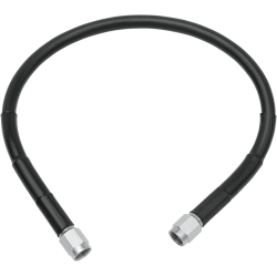 PartzBiz HD DS17412700 - Drag Universal Black Vinyl 9" Stainless Steel Brake Line w/ AN-3 Fittings Ends | 1741-2700