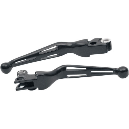 PartzBiz HD: 4421847-Drag Satin Black Slotted Wide Hand Levers Brake Clutch Harley 08-13 Touring | 0610-0221