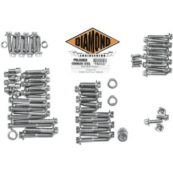 PartzBiz HD DS24010131 - Diamond Engineering 12 Point Polished Stainless Steel Engine Bolt Kit Softail 00-06 | PB604S