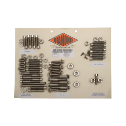 PartzBiz HD DS24010264 - Diamond Engineering OEM Polished Stainless Steel Engine Bolt Kit Softail 00-06 | DE6514P