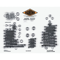 PartzBiz HD DS24010266 - Diamond Engineering OEM Polished Stainless Steel Engine Bolt Kit Sportster 91-03 | DE8507P