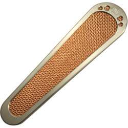 PartzBiz HD WP826-01213 - Brass Balls BB05-008 Natural & Copper Tank Panel Insert 08-19 Harley FLH Batwing 402390