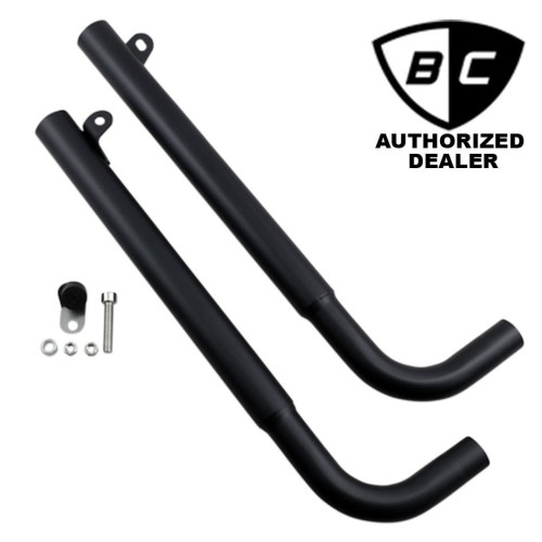 PartzBiz HD: 4421750-British Customs BC902-056-B Black Drag Performance Pipes 17-19 Triumph Bobber 1811-3602 18113602