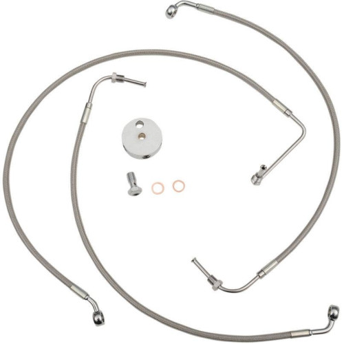 PartzBiz HD: 4421759-La Choppers สแตนเลสสายเบรคหน้าสำหรับ Harley 09-13 FL Non Abs Mini Apes-LA-8010B08 PartzBiz HD: 4421759-La Choppers สแตนเลสสายเบรคหน้าสำหรับ Harley 09-13 FL Non Abs Mini Apes-LA-8010B08