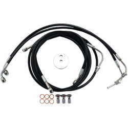 PartzBiz HD DS17413932 - La Choppers Black Vinyl Front Brake Line for Harley 08-13 FLTR ABS 15-17 Bars-LA-8050B16B