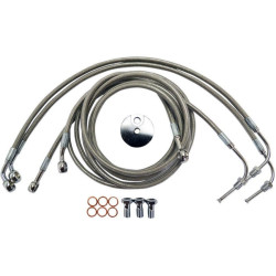 PartzBiz HD DS17413933 - La Choppers Stainless Steel Front Brake Line for Harley 08-13 FLTR ABS 18-20 Bars-LA-8050B19 PartzBiz HD DS17413933 - La Choppers Stainless Steel Front Brake Line for Harley 08-13 FLTR ABS 18-20 Bars-LA-8050B19