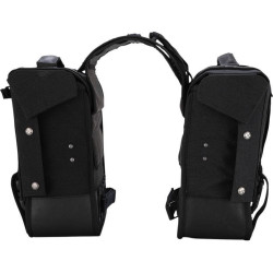 PartzBiz HD DS35011419 - Burly Brand B15-1002B Black Leather Throwover Motorcycle Saddlebags Touring Cargo Luggage Bike Storage Travel Pak Accessories