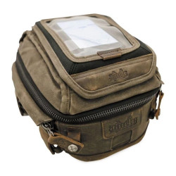 PartzBiz HD B15-1010D - Burly Brand B15-1010D Dark Oak Voyager Tank/Tail Canvas Bag Harley Metric 3502-0260 35020260 070249