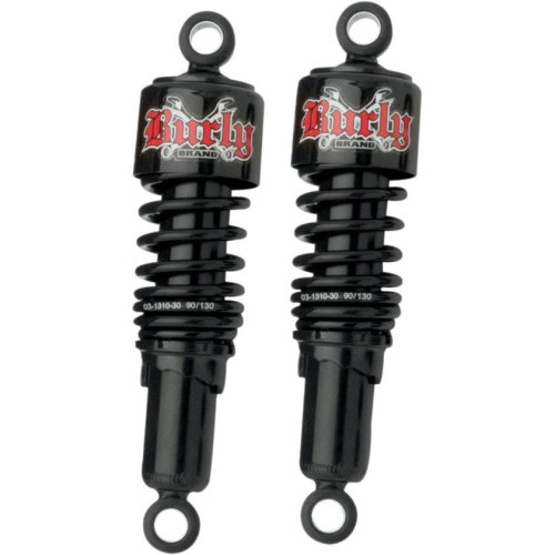 PartzBiz HD: 4421588-Burly Brand Black Slammer Rear Suspension Shocks 10.5 Harley FLH/T 84-16 | B28-1203B