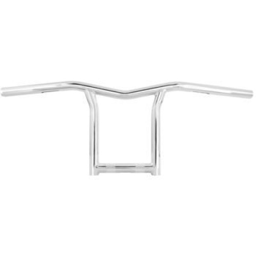 PartzBiz HD: 4421552-Burly Brand Chrome 10inch Rise The Sid 1inch Handlebars Slotted Harley & Custom