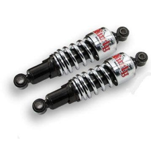 PartzBiz HD: 4421557-Burly Brand Chrome Slammer Rear Suspension Shocks 10.5 Harley Sportster 88-03 | B28-1200