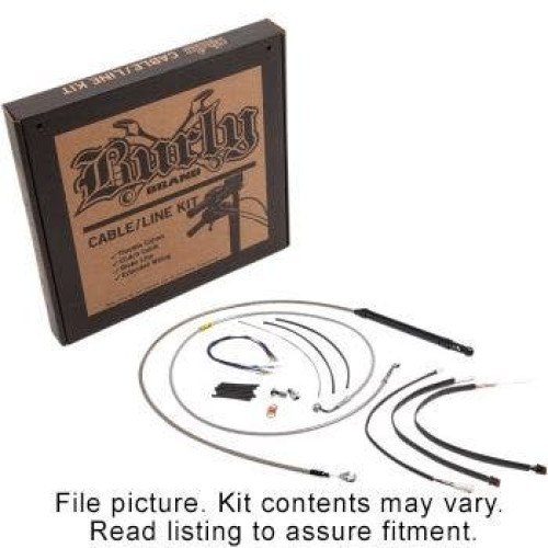 PartzBiz HD: 4421540-Burly Brand Handlebar Brake Clutch Cable Kit Harley Softail M8 no ABS 18-Up flde flfb dlhc dlsl slim fat boy heritage classic deluxe davidson bets for package buy