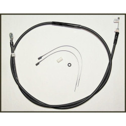 PartzBiz HD DS06521163 - Magnum Black Pearl Braided 64" Plus + 2 Clutch Cable for Harley FLH/T 08-13 | 42232HE