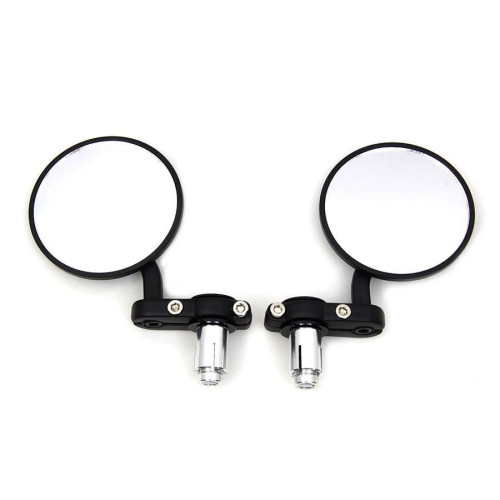 PartzBiz HD: 4421431-Cafe Style Mirror Set Pair Black for 7/8" Bars Harley-Davidson & Custom Moto PartzBiz HD: 4421431-Cafe Style Mirror Set Pair Black for 7/8" Bars Harley-Davidson & Custom Moto