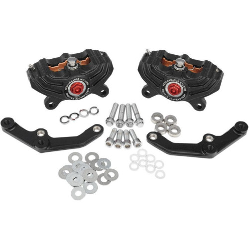 PartzBiz HD: 4421437-Performance Machine PM Black Ops Vintage Dual Front Brake Caliper Harley 13 ” | 0052-4010-SMB
