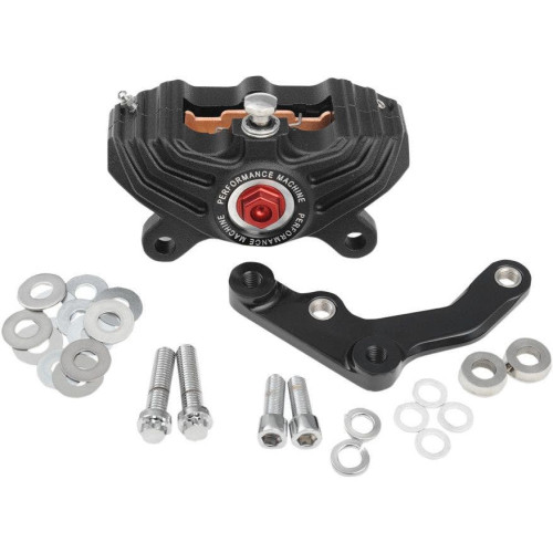PartzBiz HD: 4421443-Performance Machine PM Black Ops Vintage Single Front Brake Caliper Harley 11.5 | 0052-4005-SMB