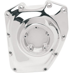 PartzBiz HD DS09400437 - Drag Chrome Twin Cam Cover for Harley 01-16 Big Twin Repl 25369-01 | 0940-0437 Repl OEM 25369-01