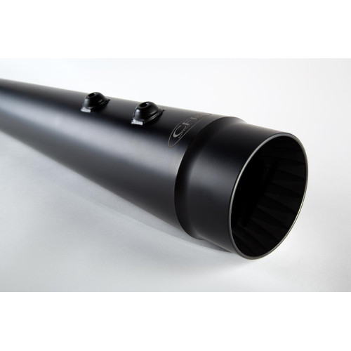 PartzBiz HD: 4421422-Cary Faas CFR 4 1/2" Black All Smooth Megaphone Tapered Mufflers for Harley Touring Models | FL001B PartzBiz HD: 4421422-Cary Faas CFR 4 1/2" Black All Smooth Megaphone Tapered Mufflers for Harley Touring Models | FL001B