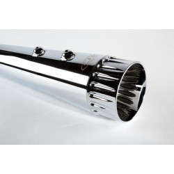 PartzBiz HD CFR-FLH012-7C - Cary Faas CFR 4 1/2" Chrome Double Fluted Megaphone Tapered Mufflers Harley 2017 | FLH012-7C PartzBiz HD CFR-FLH012-7C - Cary Faas CFR 4 1/2" Chrome Double Fluted Megaphone Tapered Mufflers Harley 2017 | FLH012-7C