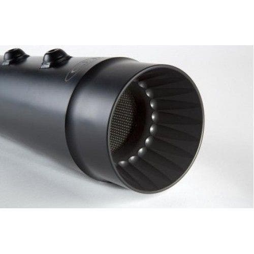 PartzBiz HD: 4421388-Cary Faas CFR 4.5" Black Single Fluted Slip-On Mufflers Harley V-Rod 02-09  CFR-VEX002B Street Rod; Night Rod; A model; and B model.