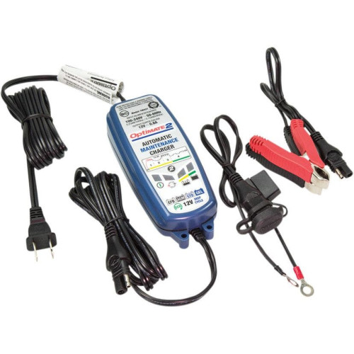 PartzBiz HD: 4421366-เครื่องชาร์จแบตเตอรี่อัตโนมัติ 12 โวลต์ Tecmate Optimate 2 แบตเตอรี่ AGM GEL มาตรฐาน
