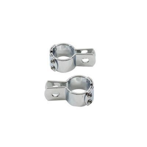 PartzBiz HD: 4421377-Chrome 1-1/2" Footpeg Mount Clamp Set Harley-Davidson & Custom Chopper 27-0066 1.5"