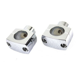 PartzBiz HD VT25-2231 - Chrome 1-1/4" Handlebar Shorty Riser Set 25-2231 Harley & Custom