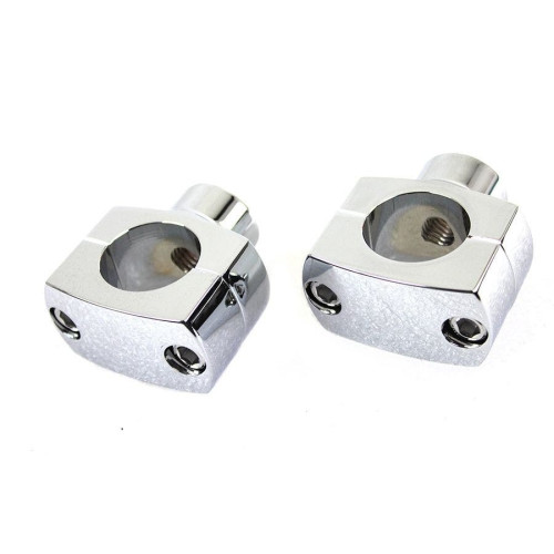 PartzBiz HD: 4421378-Chrome 1-1/4" Handlebar Shorty Riser Set 25-2231 Harley & Custom PartzBiz HD: 4421378-Chrome 1-1/4" Handlebar Shorty Riser Set 25-2231 Harley & Custom