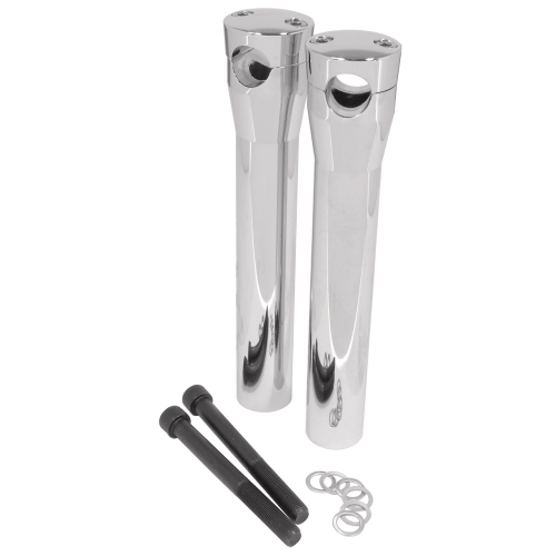 PartzBiz HD: 4421381-ชุดไรเซอร์แฮนด์ 1 นิ้ว Chrome 10 ” Harley & Custom Chopper Bagger 41017