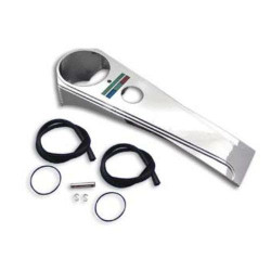 PartzBiz HD VT39-0450 - Chrome 1 Piece Long Rider Style 19.5" Dash Panel Harley Touring Softail 39-0450